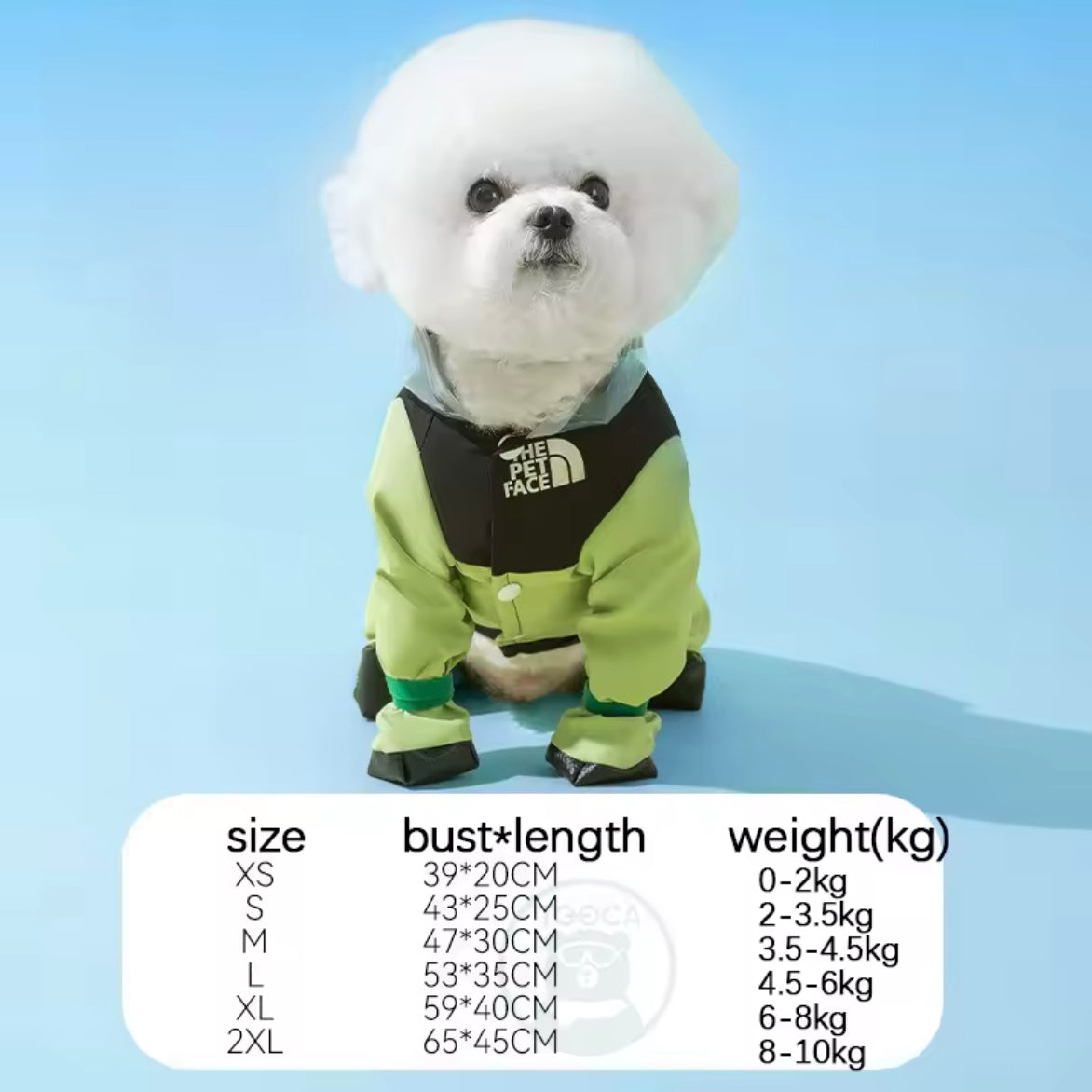 Waterproof Dog Raincoat with Hood and Boots – Pet Jumpsuit Jacket for Dogs and Cats