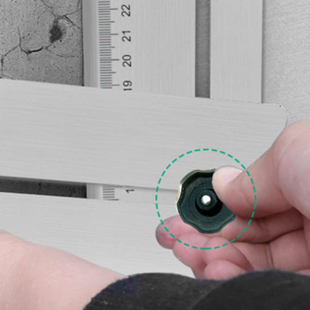 The 360 Degree Adjustable Ruler with diamond coated drill bits