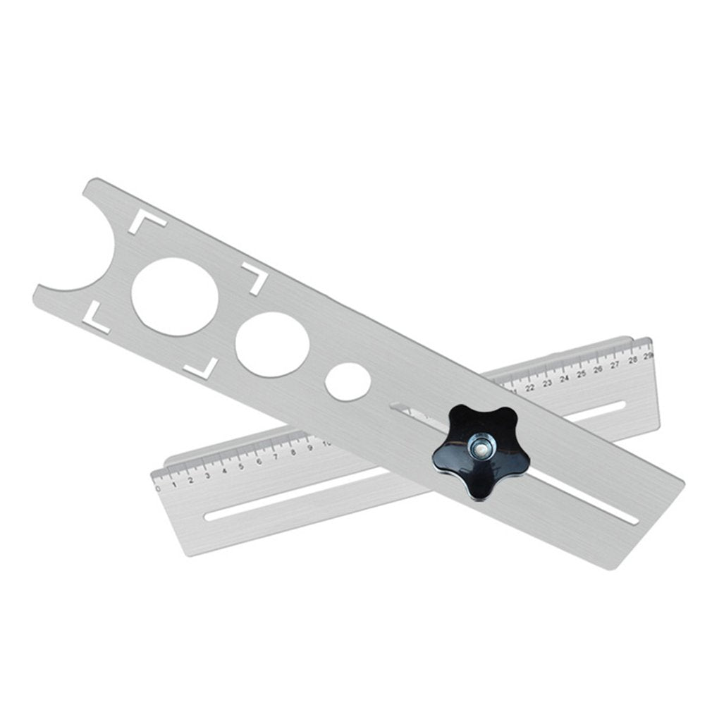 The 360 Degree Adjustable Ruler with diamond coated drill bits