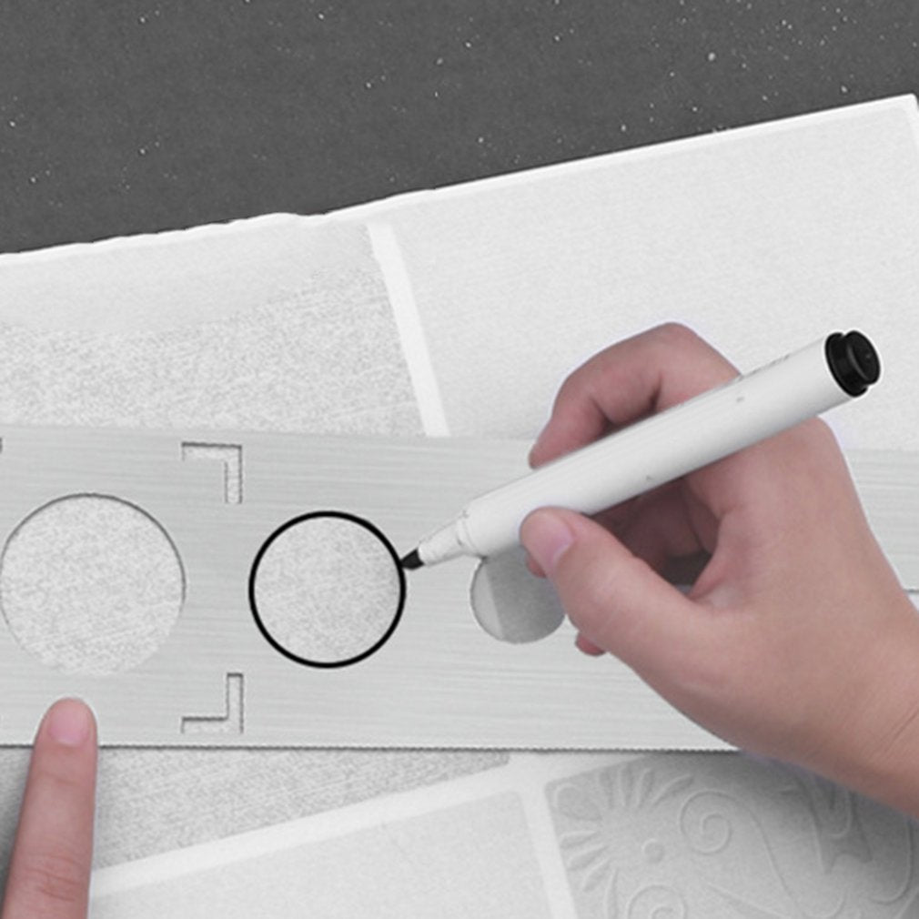 The 360 Degree Adjustable Ruler with diamond coated drill bits