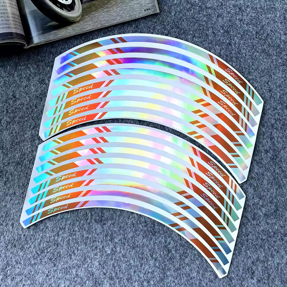 Rainbow Wheel Stickers