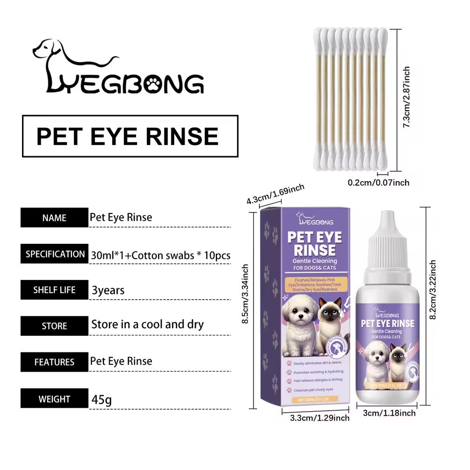 Pet Eye Cleanse Drops – 30ml