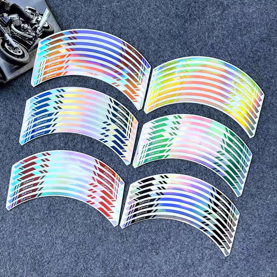 Rainbow Wheel Stickers