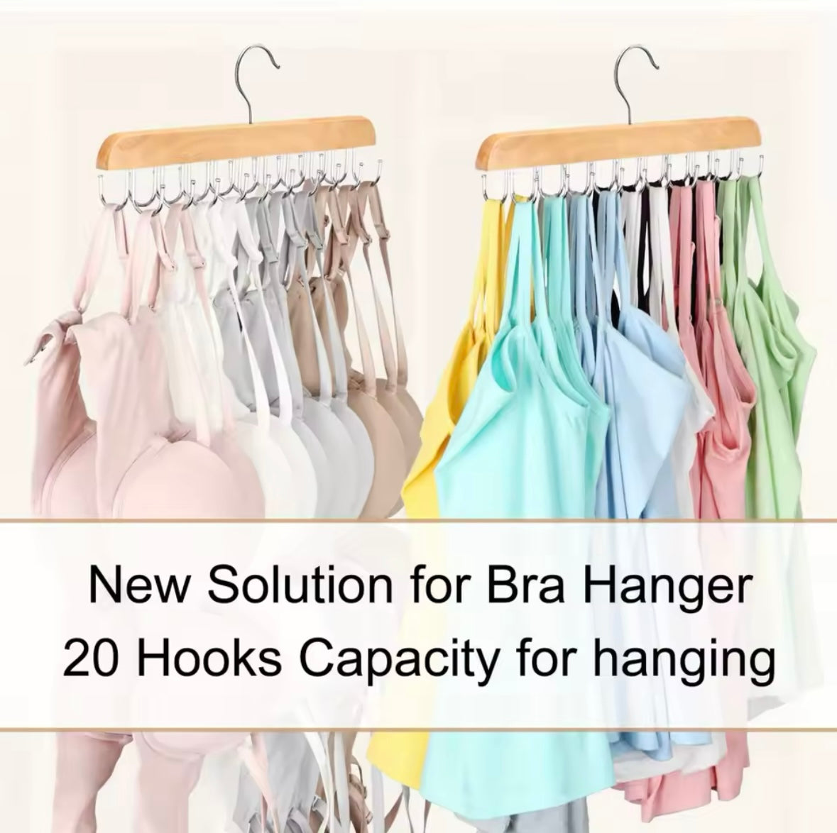 The 20-Hook Wooden Camisole Hanger