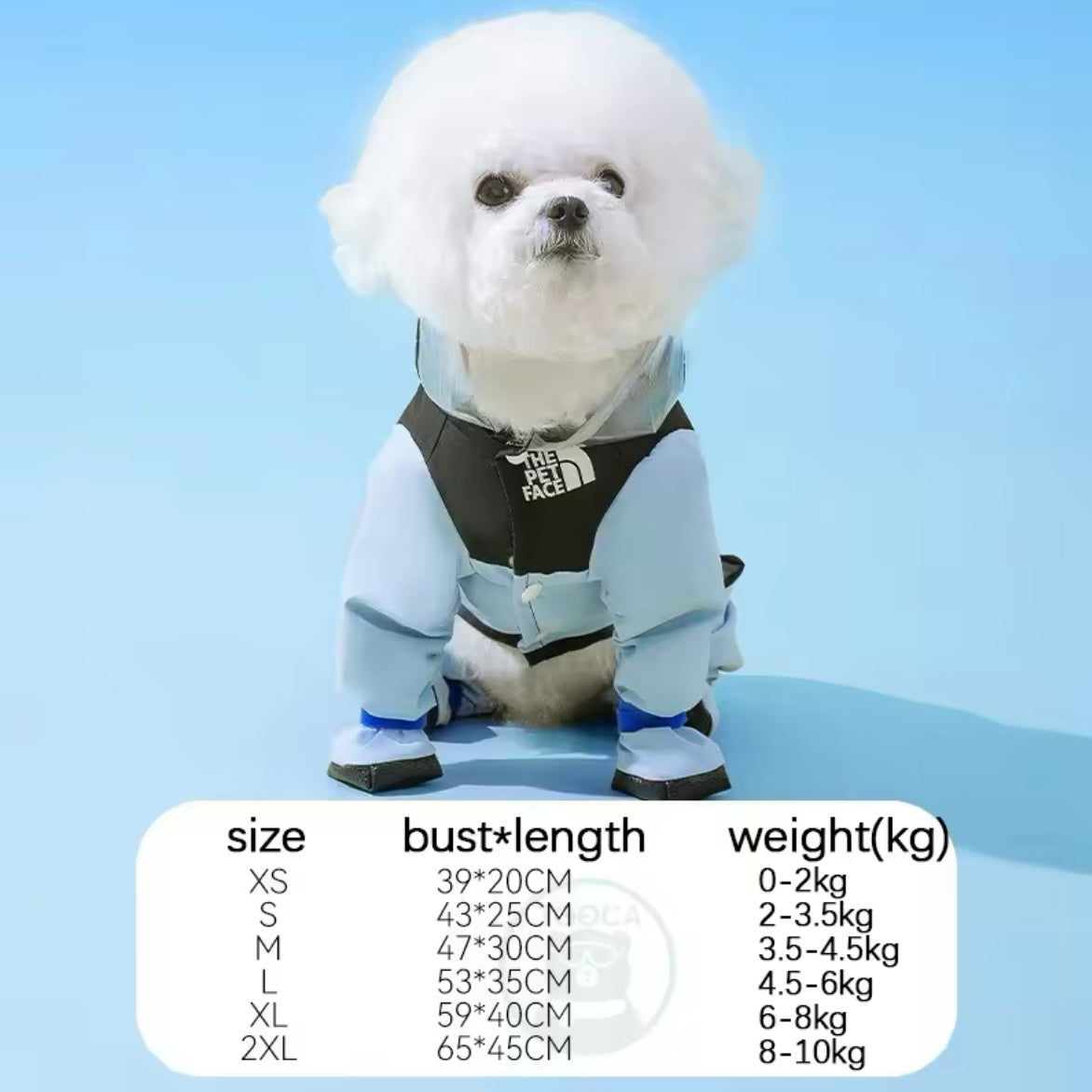 Waterproof Dog Raincoat with Hood and Boots – Pet Jumpsuit Jacket for Dogs and Cats