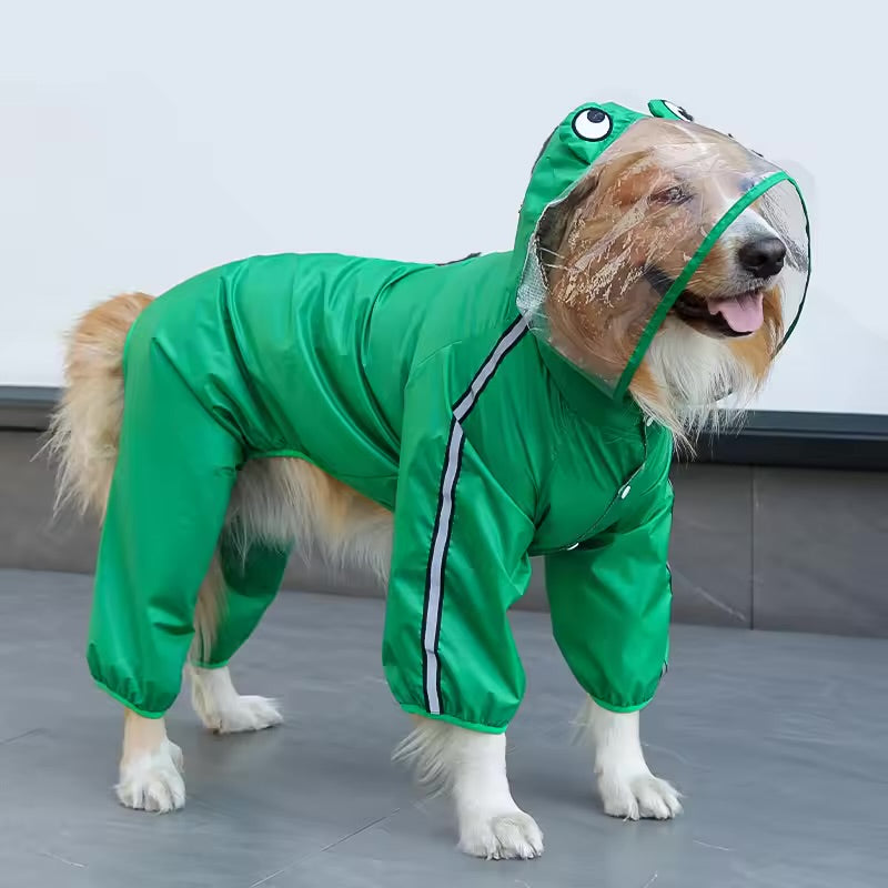 DinoFrog Dog Raincoat