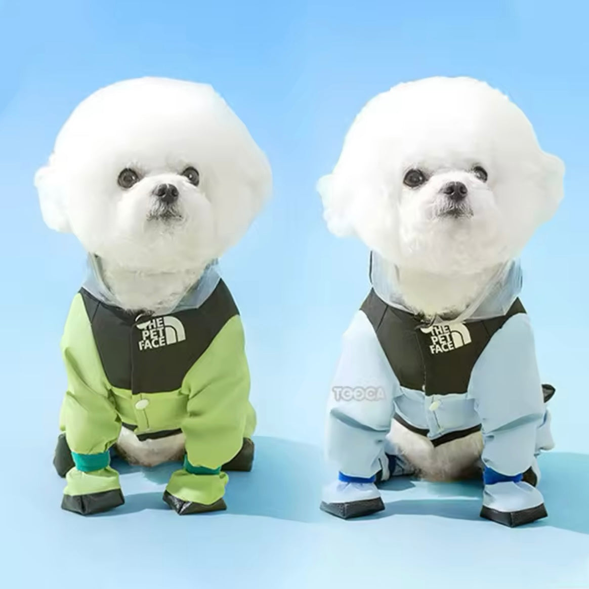 Waterproof Dog Raincoat with Hood and Boots – Pet Jumpsuit Jacket for Dogs and Cats
