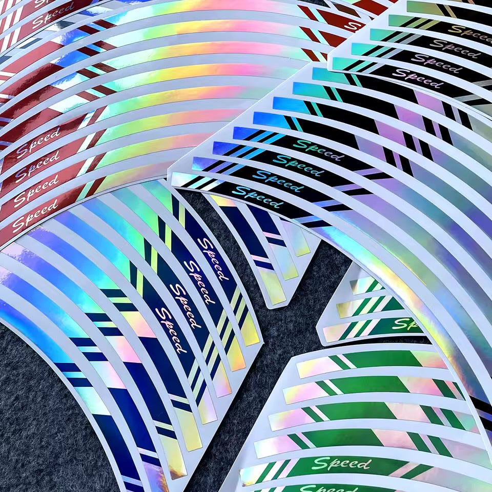 Rainbow Wheel Stickers