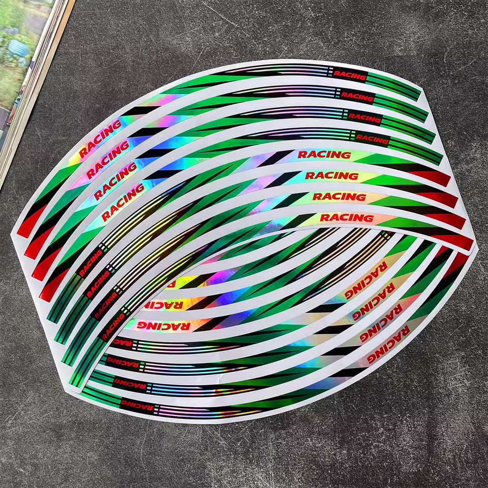 Rainbow Wheel Stickers