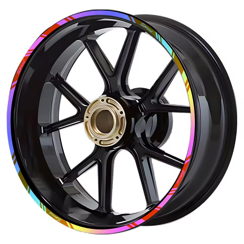 Rainbow Wheel Stickers