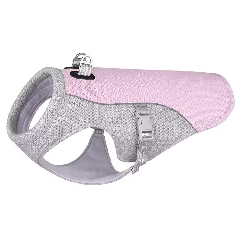 Reflective Dog Cooling Vest Harness – Quick-Release Summer Jacket