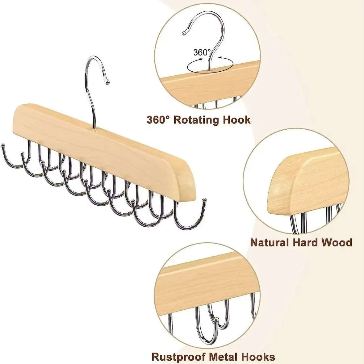 The 20-Hook Wooden Camisole Hanger