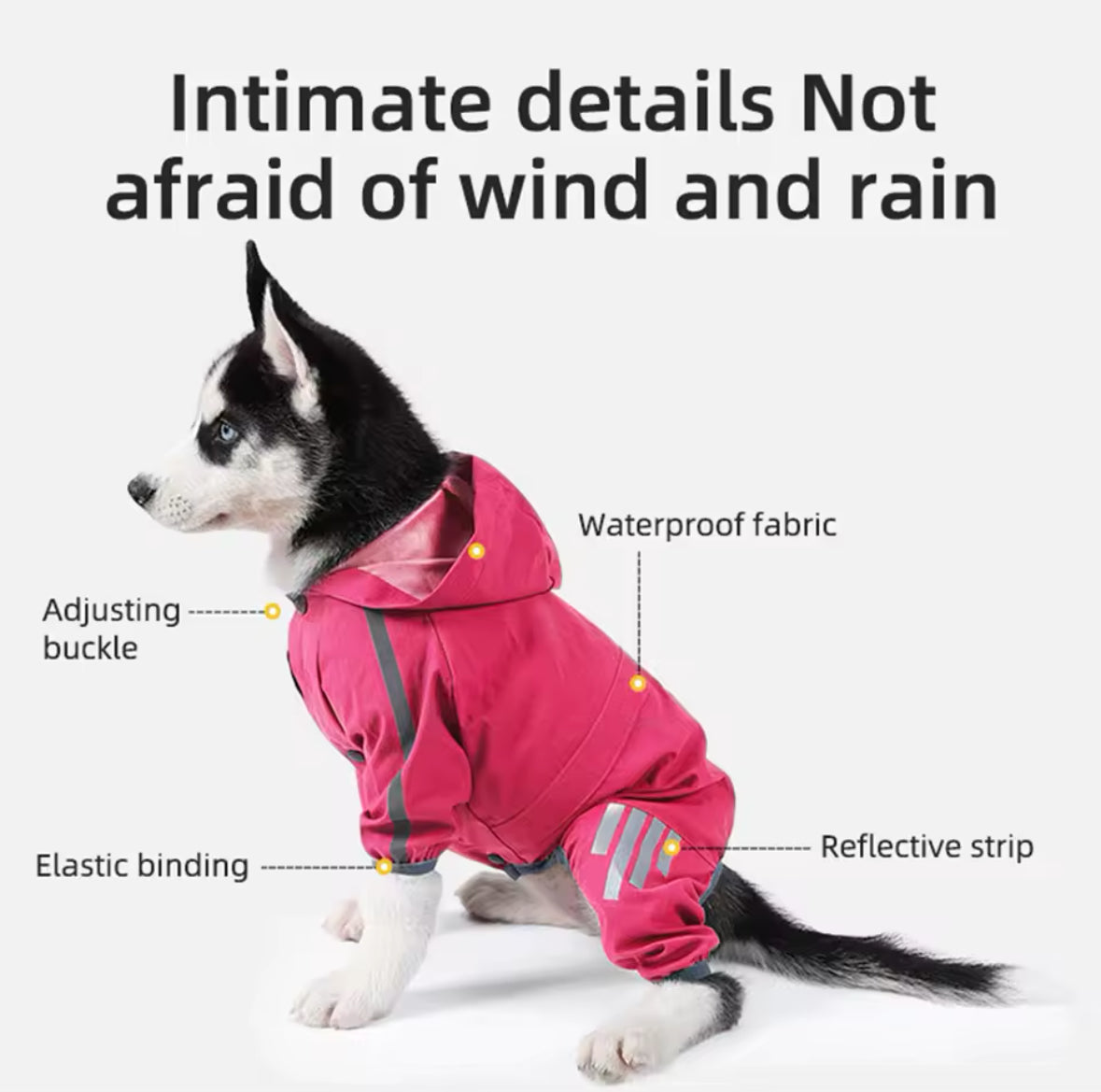 Waterproof Dog Raincoat with Hood