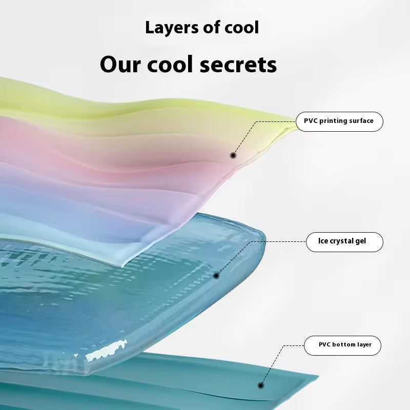 Pet Cool Ice Nest Mat – Rainbow Gradient Summer Bed