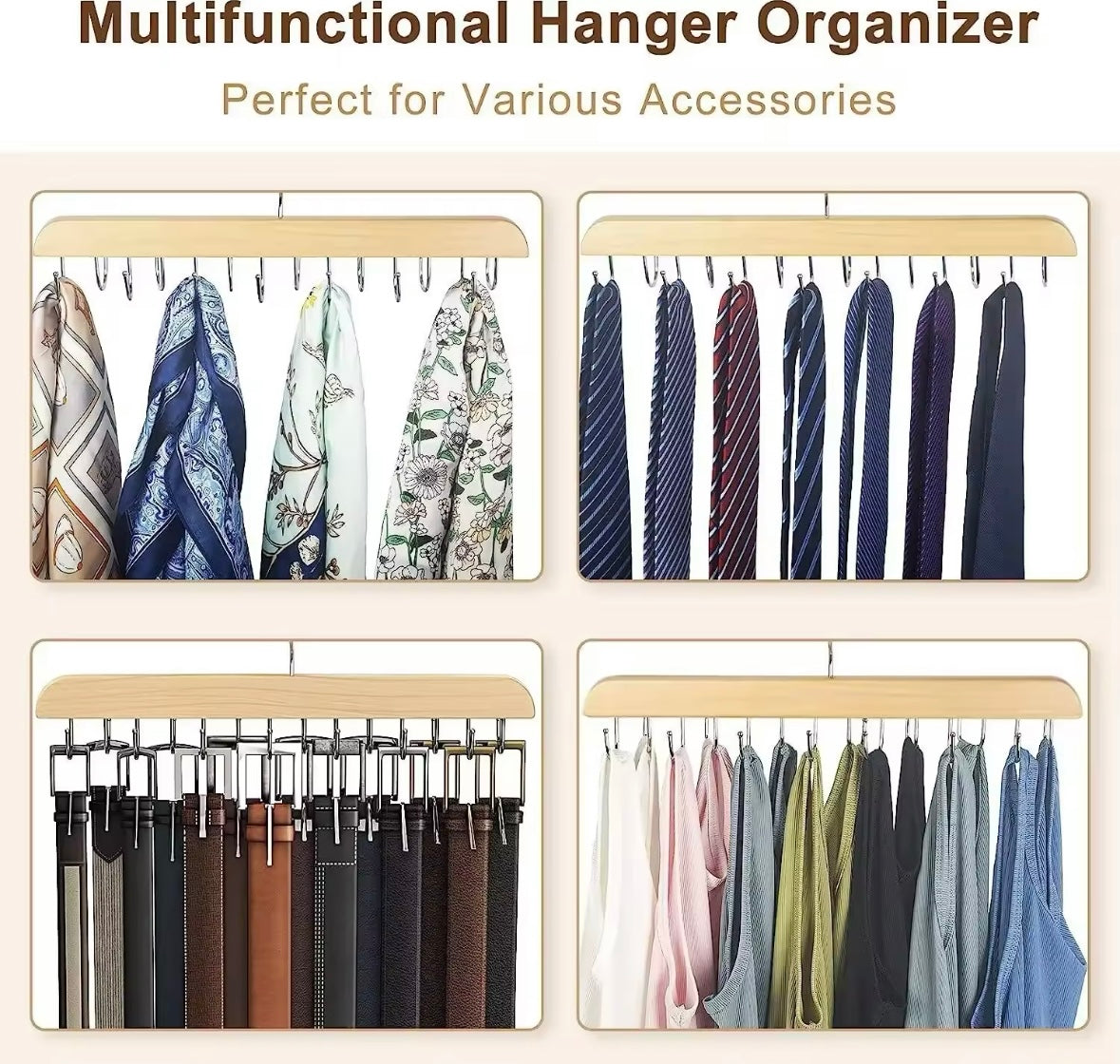 The 20-Hook Wooden Camisole Hanger