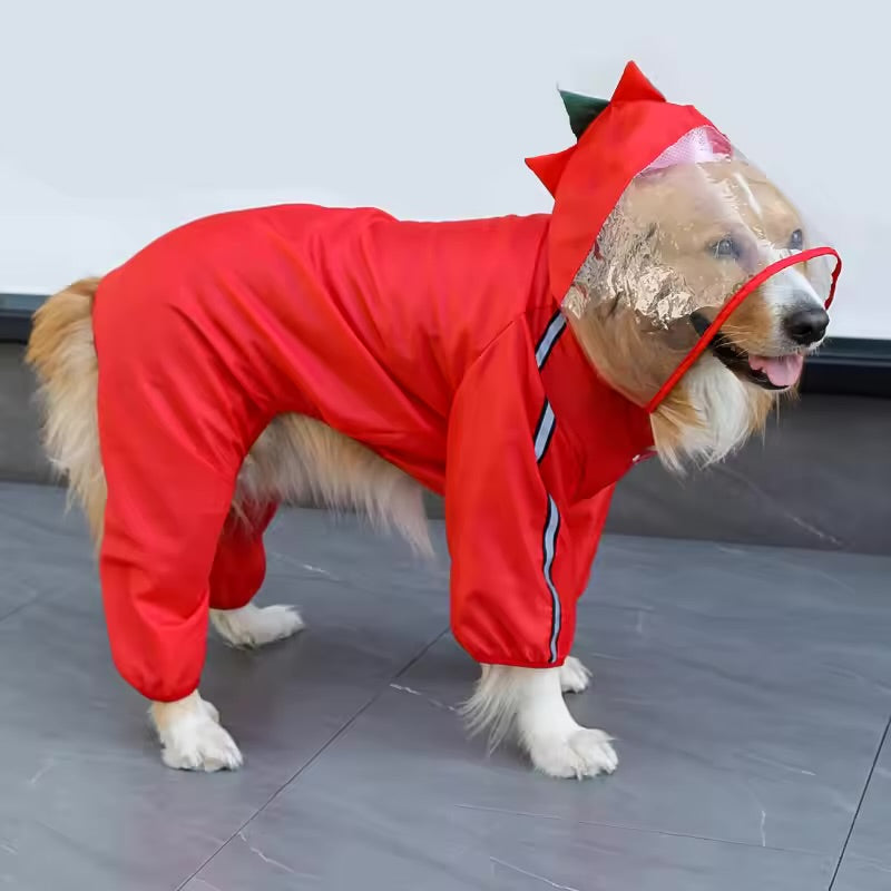 DinoFrog Dog Raincoat