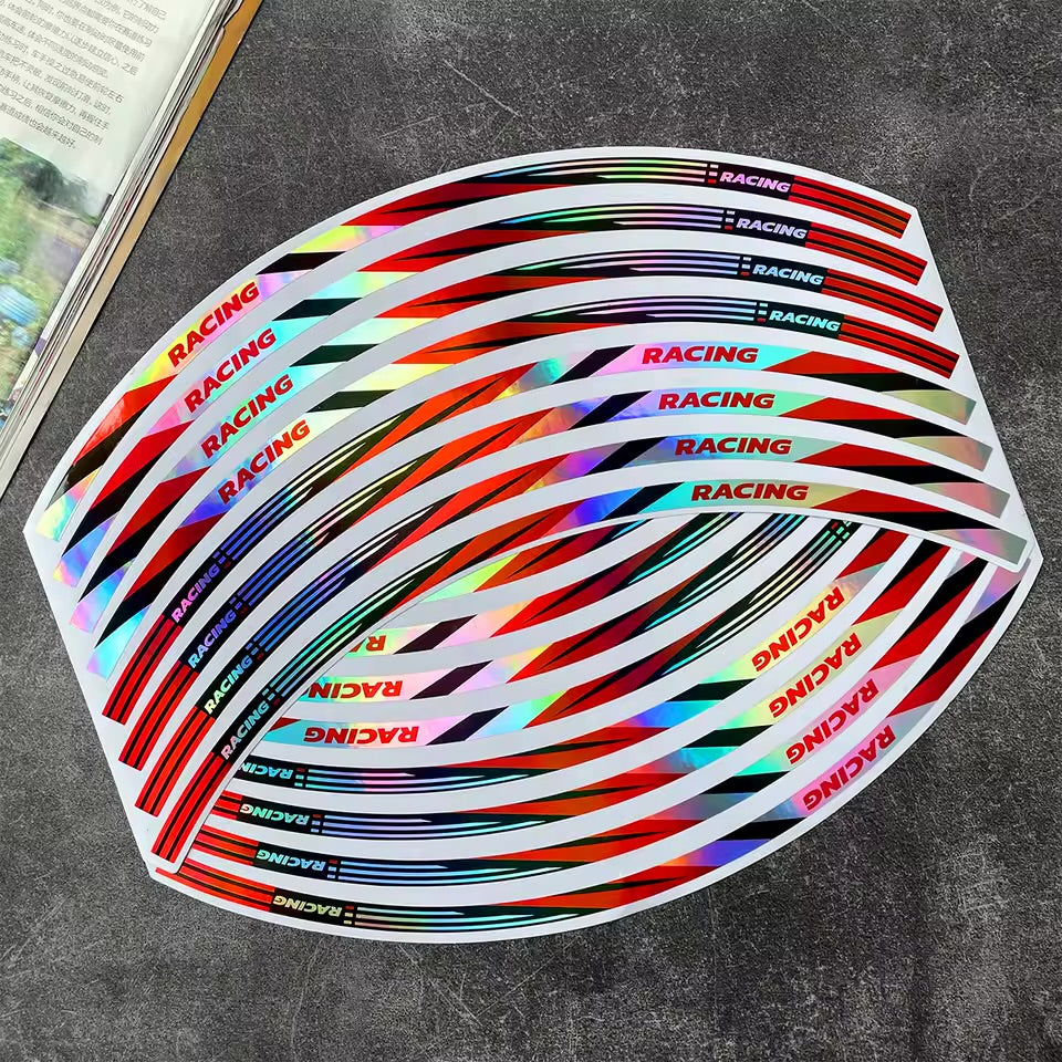 Rainbow Wheel Stickers
