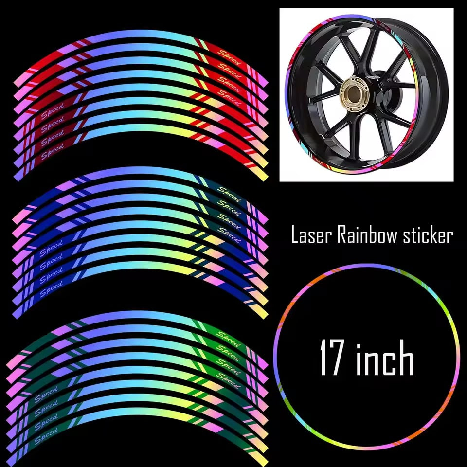 Rainbow Wheel Stickers