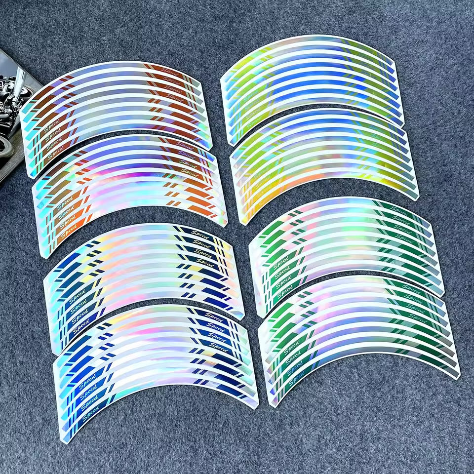 Rainbow Wheel Stickers