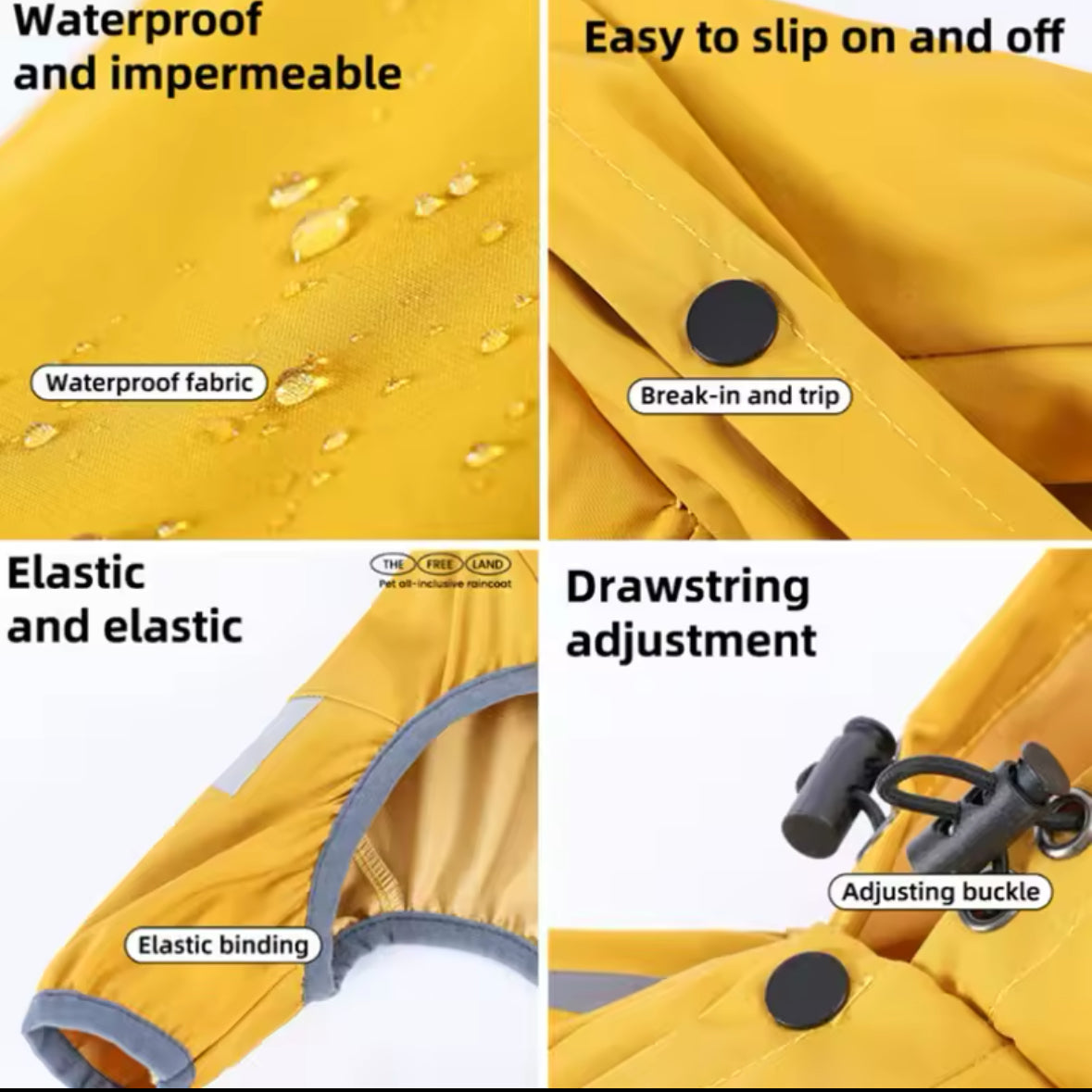 Waterproof Dog Raincoat with Hood