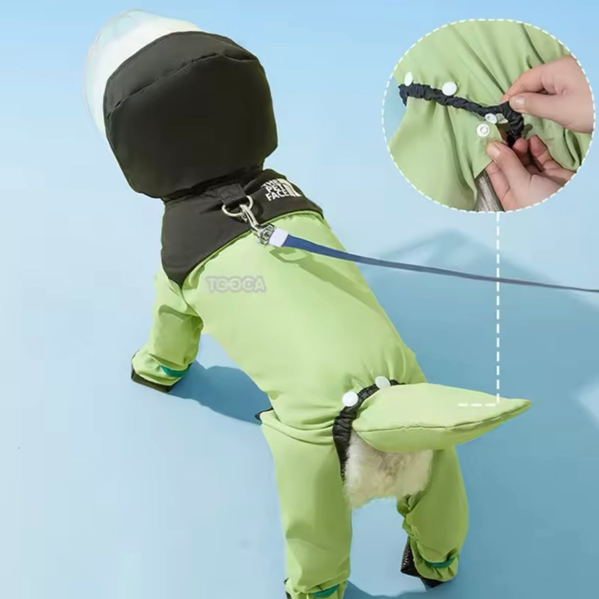 Waterproof Dog Raincoat with Hood and Boots – Pet Jumpsuit Jacket for Dogs and Cats
