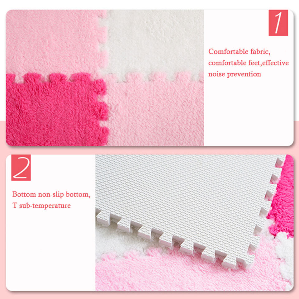 Striped splicing carpet floor mat