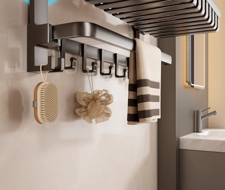 Suction Cup Towel Rack with Coat Hook