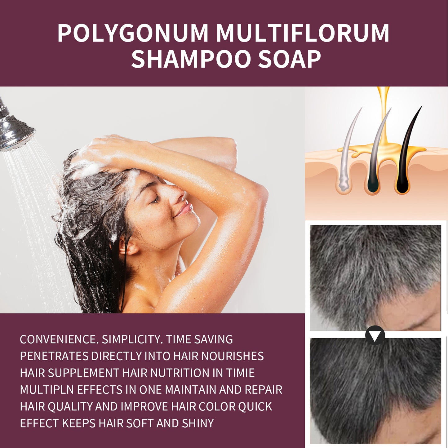 Polygonum Multiflorum Natural Shampoo Bar