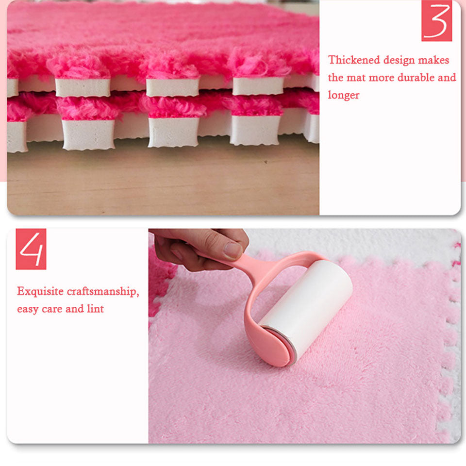 Striped splicing carpet floor mat
