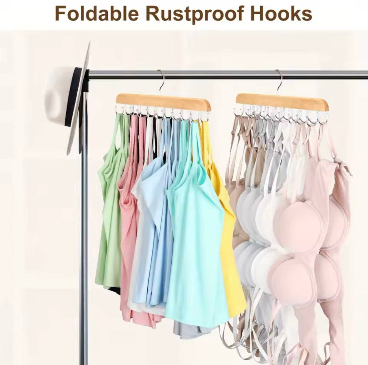 The 20-Hook Wooden Camisole Hanger