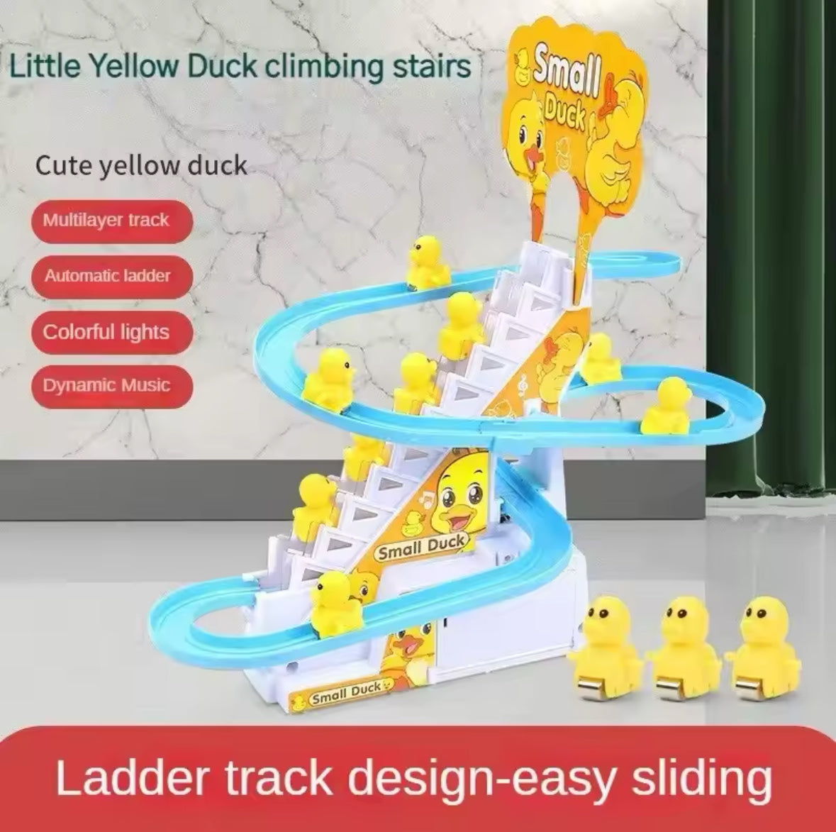 Electric Duckling Slide Toy with Lights & Music