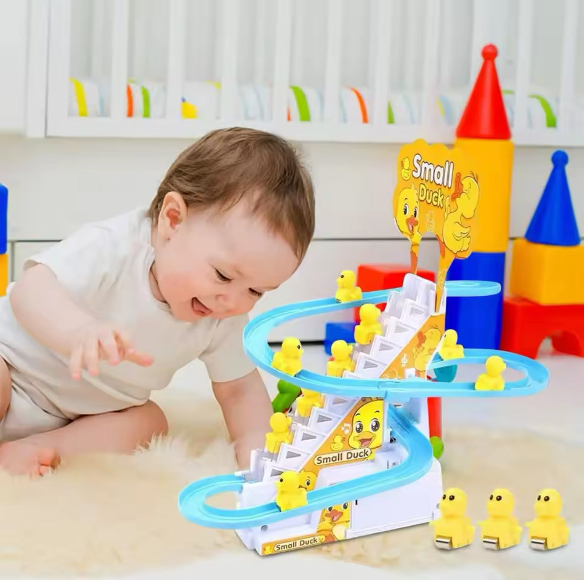 Electric Duckling Slide Toy with Lights & Music