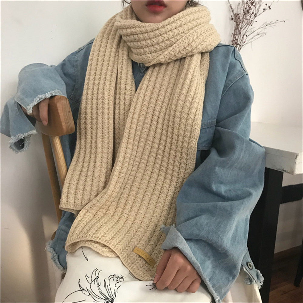 Vintage style Women Men Winter Warm Knitted Scarf