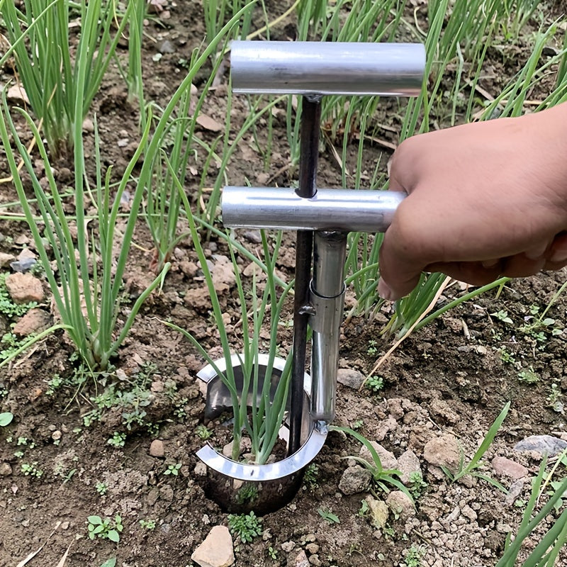Stainless steel garden barrel transplanter