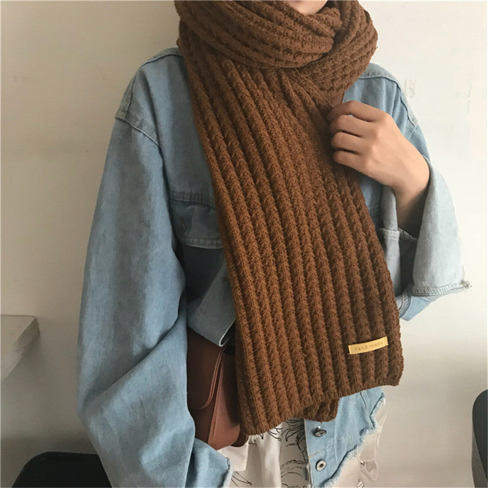 Vintage style Women Men Winter Warm Knitted Scarf