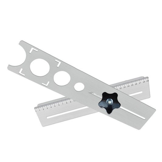 The 360 Degree Adjustable Ruler with diamond coated drill bits