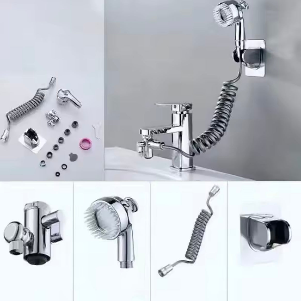 “AquaFlex 360° Multifunctional Copper Bathroom Faucet”