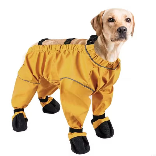 Dog Jumpsuit with Foot Protectors