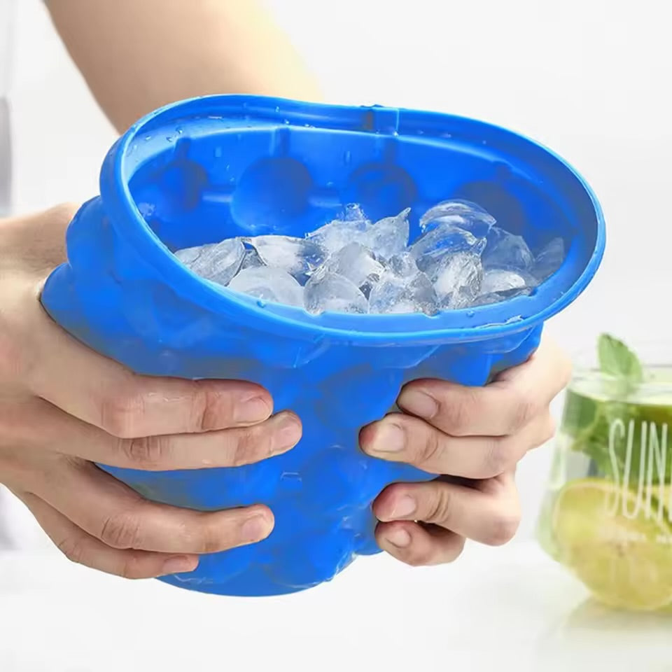 2-in-1 Silicone Ice Bucket & Tray