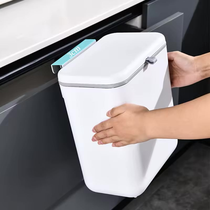 Wall-Mounted Kitchen & Bathroom Garbage Bin (7L/9L)