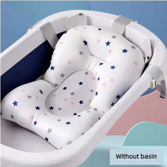 Foldable Baby Bath Seat Cushion – Soft Anti-Slip Newborn Support Pillow for Tub