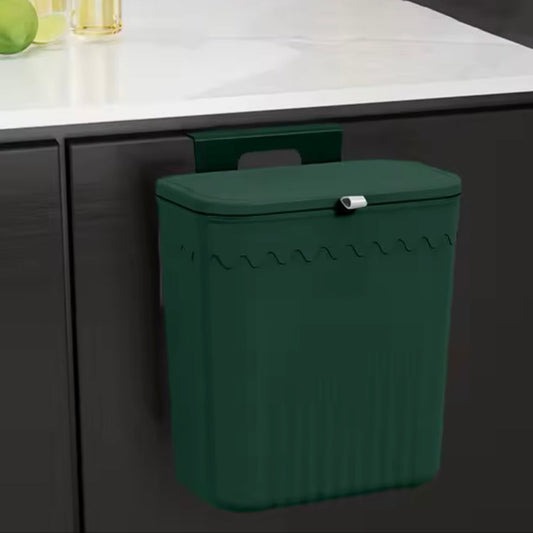Wall-Mounted Trash Can with Lid – No Drilling