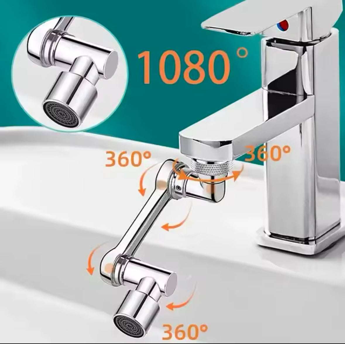 “AquaFlex 360° Multifunctional Copper Bathroom Faucet”