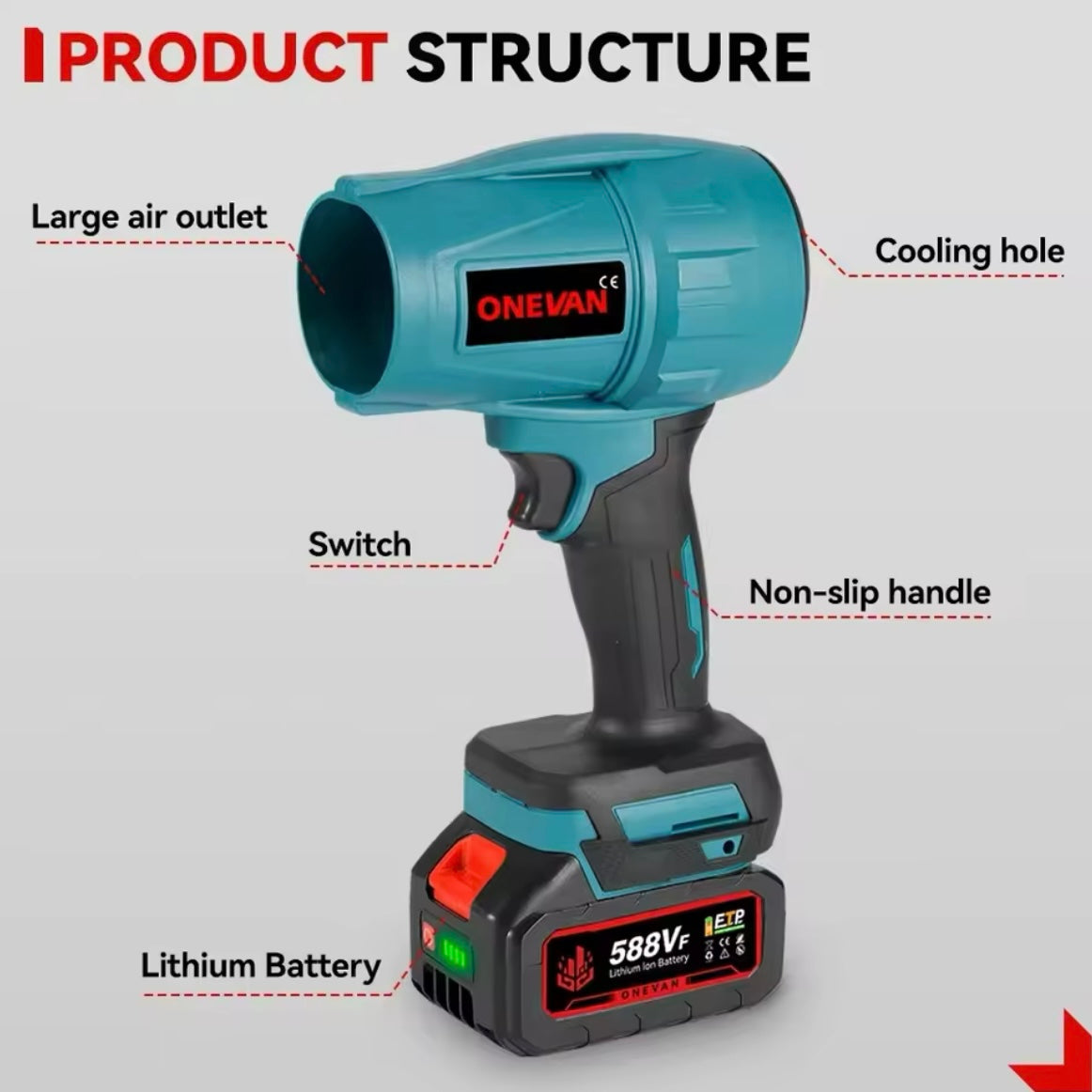 Cordless Turbo Super Power Jet Blower