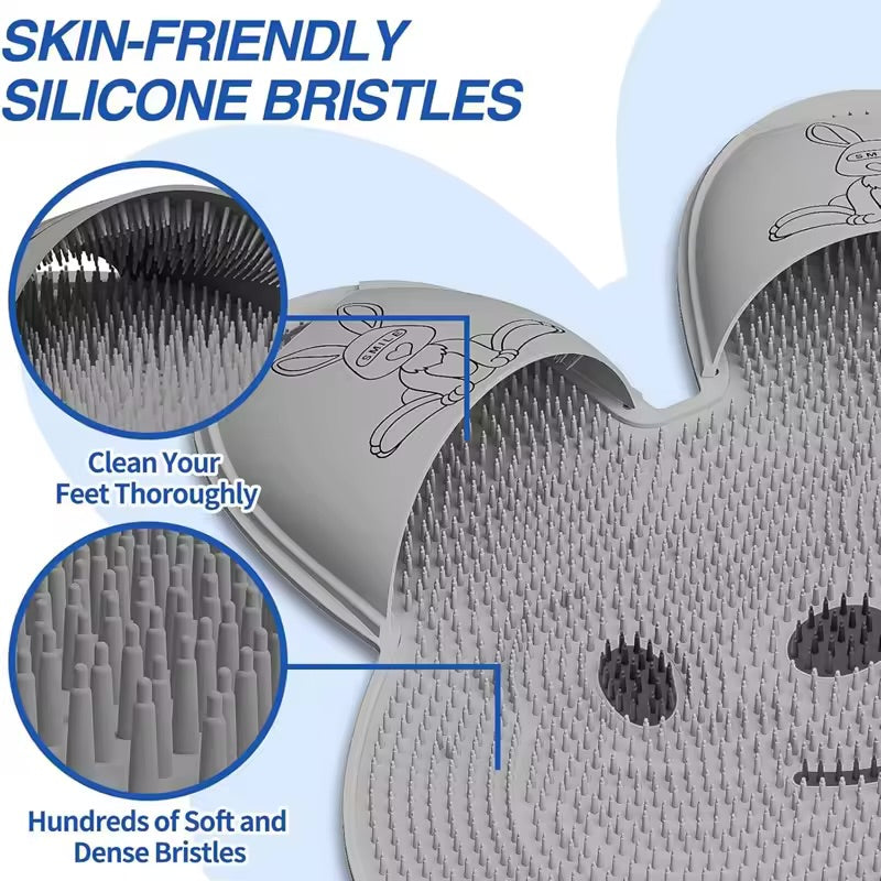 Silicone Rabbit Foot Rubbing Bathroom Anti-slip Mat