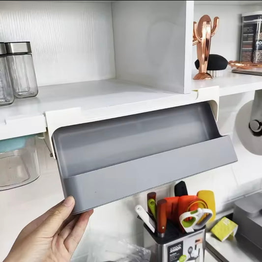 Under-Shelf Hidden Spice Rack – Space-Saving Kitchen Organizer