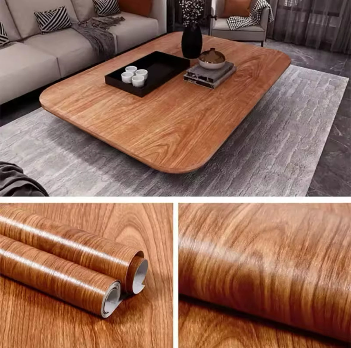Self-Adhesive Vinyl Wood Wallpaper