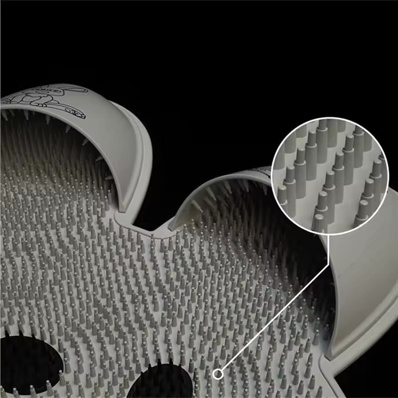 Silicone Rabbit Foot Rubbing Bathroom Anti-slip Mat