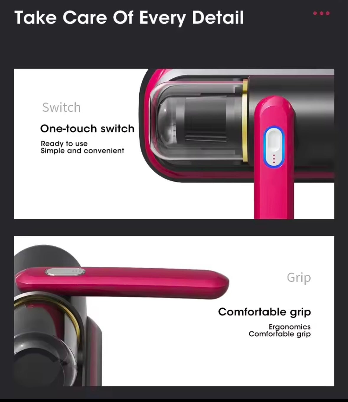 SterilEase® UV Handheld Vacuum