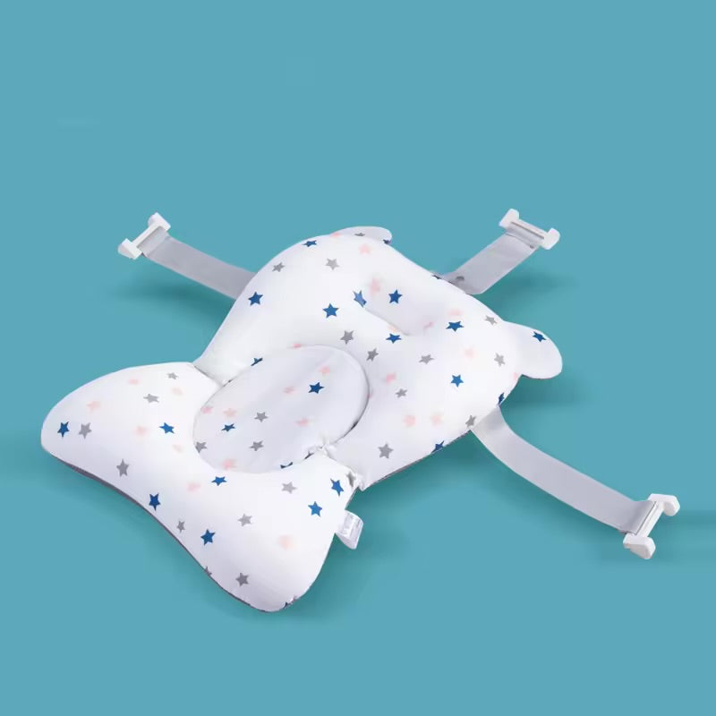 Foldable Baby Bath Seat Cushion – Soft Anti-Slip Newborn Support Pillow for Tub